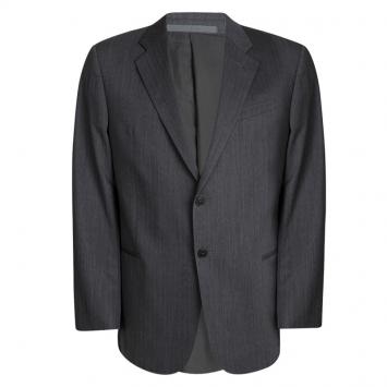 Pre Owned Armani Collezioni Grey Herringbone Wool Regular Fit Blazer XXL
