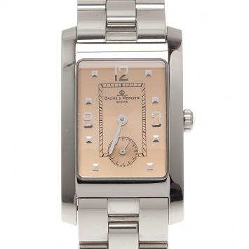 Pre Owned Baume & Mercier Champagne Stainless Steel Hampton Men's Wristwatch 24MM