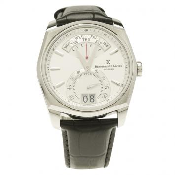Pre Owned Bernhard H Mayer White Stainless Steel La Rétrograde Explorer Men's Wristwatch 42MM