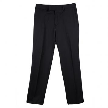 Pre Owned Boss By Hugo Boss Black Wool Tailored Trousers S