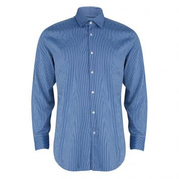 Pre Owned BOSS By Hugo Boss Pinstripe Formal Shirt L