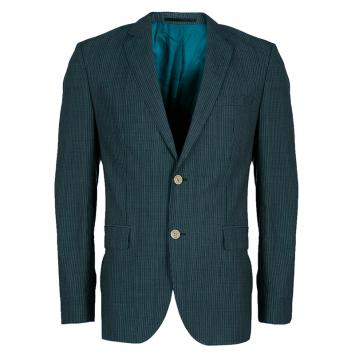 Pre Owned Boss By Hugo Boss Men's Emerald Green Checked Blazer M