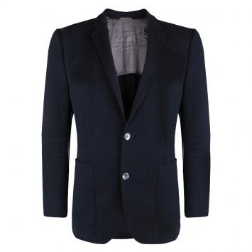 Pre Owned Boss By Hugo Boss Navy Blue Textured Hanson Blazer L