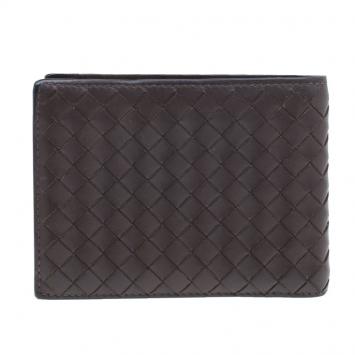 Pre Owned Bottega Veneta Brown Intrecciato Wallet