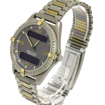 Pre Owned Breitling Grey Titanium Aerospace Men's Wristwatch 40MM