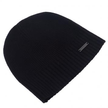 Pre Owned Burberry Black Cashmere Rib Knit Beanie