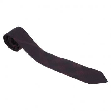 Pre Owned Burberry Burgundy Nova Check Silk Tie
