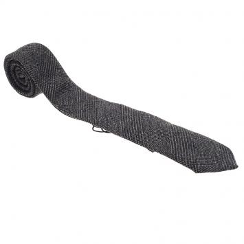 Pre Owned Burberry Grey Cashmere and Wool Blend Tie 