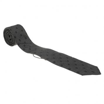 Pre Owned Burberry Grey Polka Dot Silk Tie