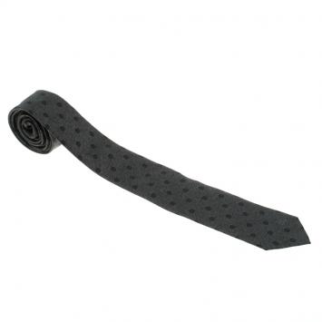Pre Owned Burberry Light Grey Melange Polka Dotted Silk Raynham Tie