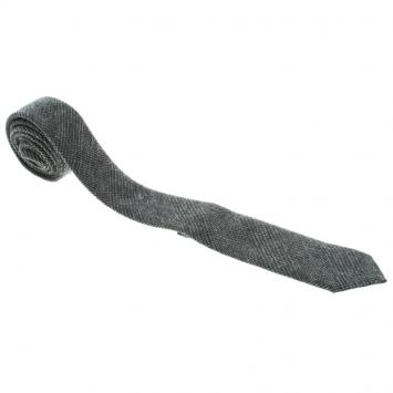 Pre Owned Burberry London Grey Cashmere and Wool Blend Tie