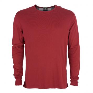 Pre Owned Burberry Men's Long Sleeve Novacheck Elbow-patch T-Shirt L