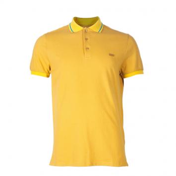 Pre Owned Burberry Men's Yellow Cotton Pique Polo Shirt XL