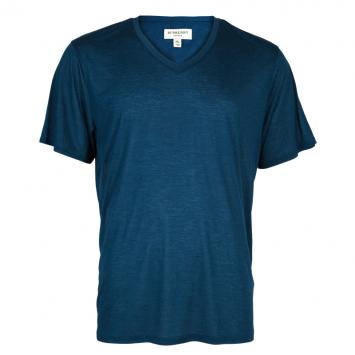 Pre Owned Burberry Men's Blue V-Neck T-Shirt XXL 
