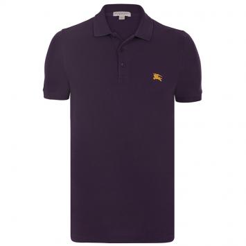 Pre Owned Burberry Brit Dark Purple Short Sleeve Polo Shirt L