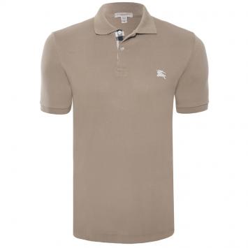 Pre Owned Burberry Beige Short Sleeve Polo Shirt L