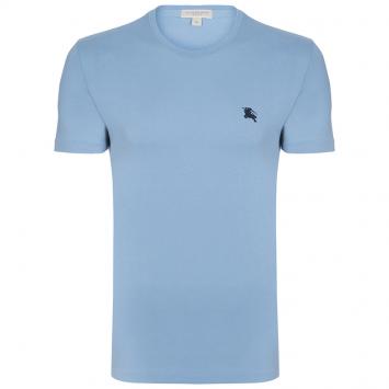 Pre Owned Burberry Brit Light Blue Crew Neck Cotton Tshirt M