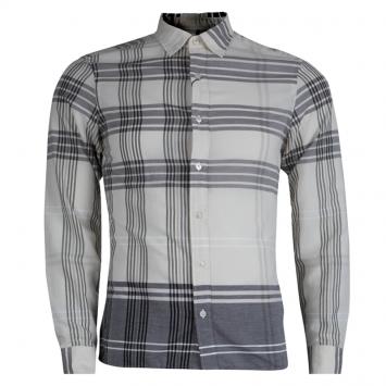 Pre Owned Burberry Beige Checked CottonLong Sleeve Button Front Shirt S