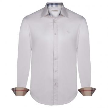 Pre Owned Burberry Brit Light Beige Novacheck Detail Cotton Shirt XL