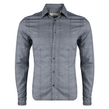 مملوكة مسبقًا Burberry London Monochrome Checked Cotton Southbrook Shirt S