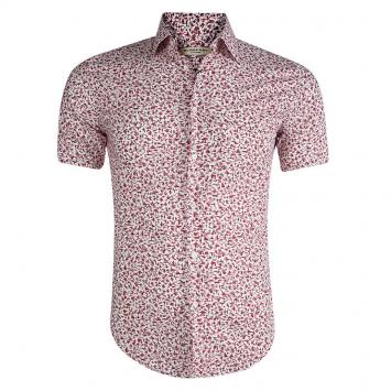 Pre Owned Burberry London Printed Cotton Short Sleeve Southbrook Shirt S