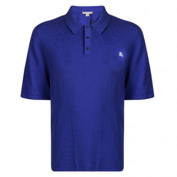 Pre Owned Burberry Brit Bright Lapis Blue Polo T-Shirt  XXL