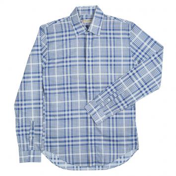Pre Owned Burberry London Blue Plaid Checked Cotton Long Sleeve Shirt XS