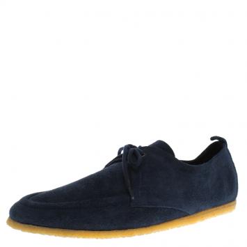 Pre Owned Burberry Prorsum Blue Suede Tobias Loafers Size 46