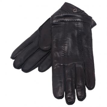 Pre Owned Burberry Black Leather Gloves Size 8.5 