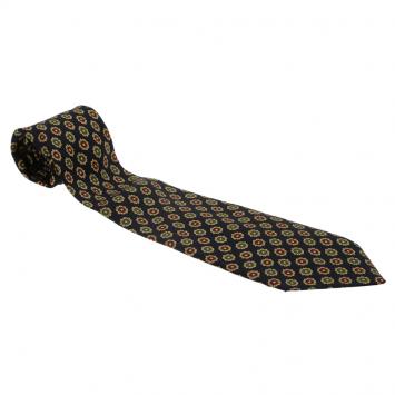 مملوكة مسبقًا Burberry Dark Blue Floral Print Silk Tie