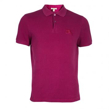 Pre Owned Burberry Brit Men's Pink Polo Shirt L