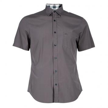 Pre Owned Burberry Brit Men's Grey Short Sleeve Shirt L