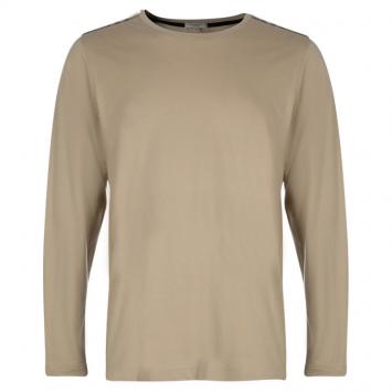 Pre Owned Burberry Men's Beige Novacheck Detail T-Shirt XL