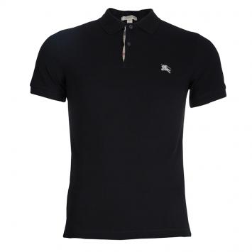Pre Owned Burberry Black Polo Shirt S