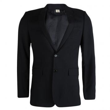 Pre Owned Burberry Black Wool Mansell Blazer M