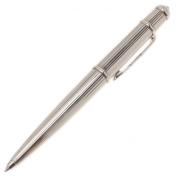 Pre Owned Cartier Silver Platinum Finish Diabolo Ballpoint Pen  