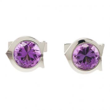 Pre Owned Cartier Amethyst Silver Cufflinks