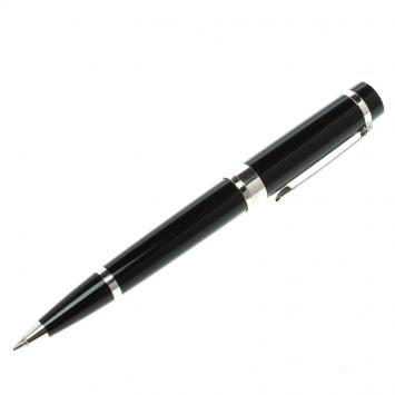 Pre Owned Cartier Pasha Black Lacquer Palladium Finish Ballpoint Pen