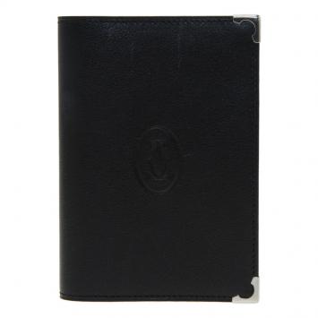 Pre Owned Cartier Black Calfskin Must de Cartier Pocket Diary 