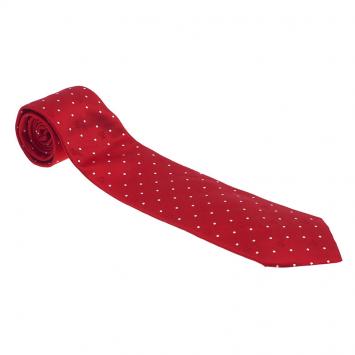 Pre Owned CH Carolina Herrera Red Polka Dot Silk Tie