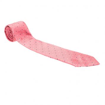 Pre Owned CH Carolina Herrera Pink Polka Dot Silk Tie