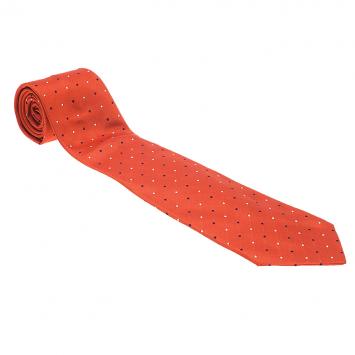 Pre Owned CH Carolina Herrera Red Polka Dot Silk Tie