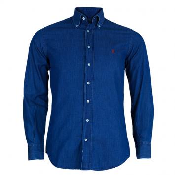 Pre Owned CH Carolina Herrera Men's Blue Denim Shirt S