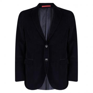 Pre Owned CH Carolina Herrera Navy Blue Corduroy Blazer L