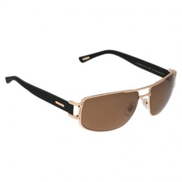 Pre Owned Chopard Gold and Brown SCH905 Sunglasses