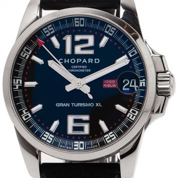 Pre Owned Chopard Black Stainless Steel Mille Miglia Gran Tourismo Men's Wristwatch 44MM