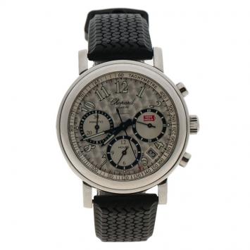 Pre Owned Chopard Silver Stainless Steel Mille Miglia 8331 Chronograph Men's Wristwatch 39MM