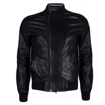 Pre Owned D&G Men's Black Leather Jacket M