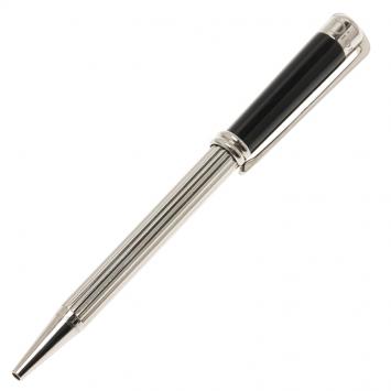 Pre Owned Dior Black and Silver Resin Classic Ballpoint Pen