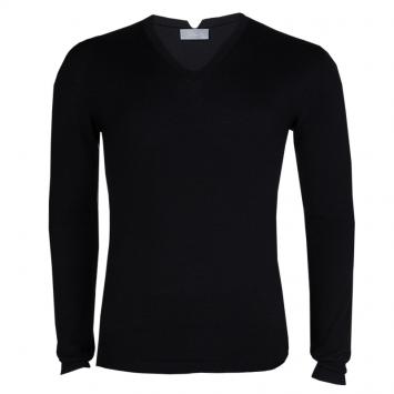 Pre Owned Dior Black V-Neck Wool Sweater S
